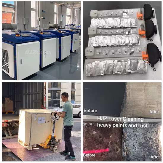 50W 100W 200W 300W Pulse Continuous Laser Metal Rust Removal Cleaning Machine