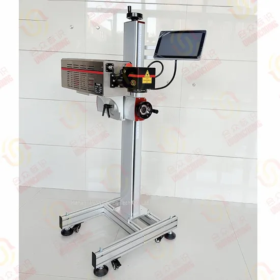 Automated Operation Flying CO2 Laser Marking Machine for Leather Wood or Plastic 