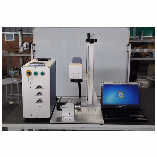 3D Dynamic Focus Mopa 100W Color Fiber Laser Marking Machine for Color Black Deep Marking on Metal Laser