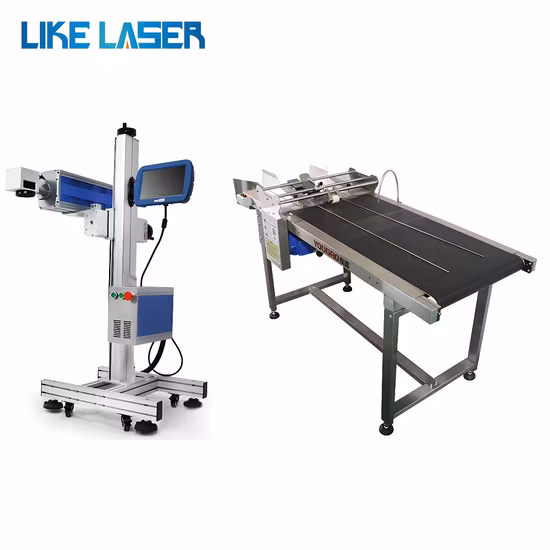 High Speed Fiber Laser 20W 50W Laser Marking Machine Automatic Pen Conveyor Belt Laser Engraving Machine for Metal Pen